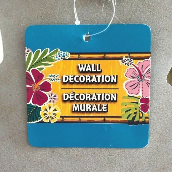 IT'S 5 O'CLOCK SOMEWHERE Hibiscus Wood Sign Luau Tiki Bar Wall Island Decoration - Picture 8 of 11